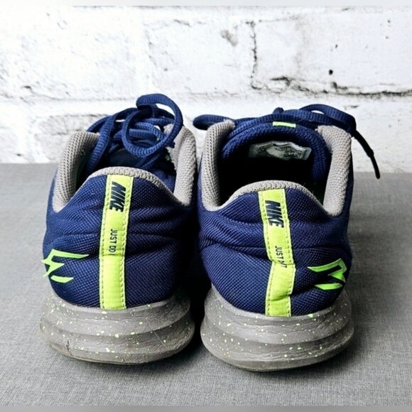 Nike Downshifter 9 RW CI3440-400 Blue Electric Green Running - Picture 4 of 11